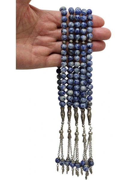 Doğal Taş Mavi Kuvars Tesbih 8mm Küre Kesim 221-3 fırsatları