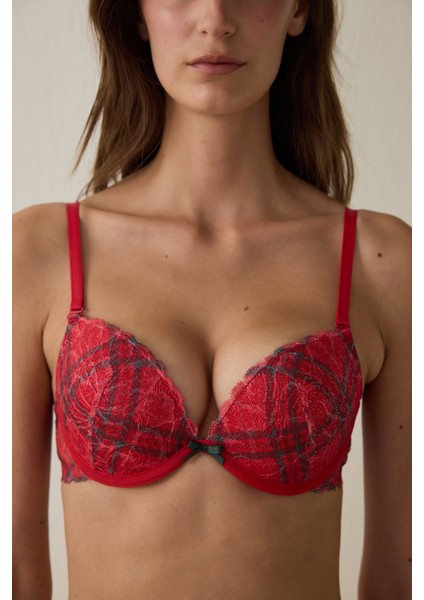 Kırmızı Super Push Up Sütyen fırsatları