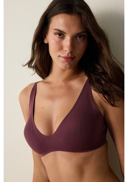 Bordo Pointel Dikişsiz Balensiz Çıkarılabilir Kaplı Sütyen modelleri