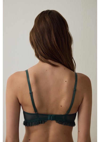 Koyu Yeşil Intense Push Up Broderie Sütyen fırsatları