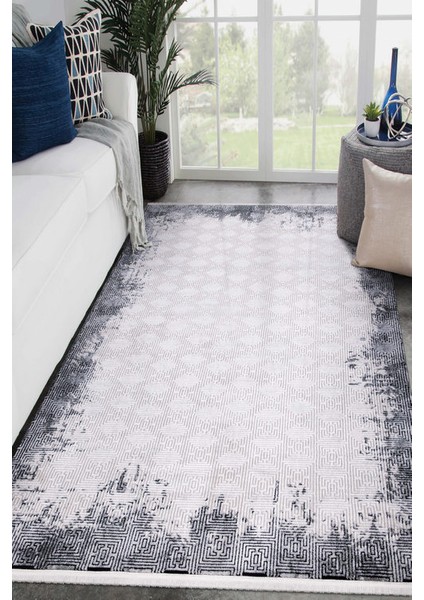 Zara 1007 Serisi Çerçeveli Modern Akrilik Yumuşak Dokuma Salon Mutfak Oturma Yatak Odası Halısı