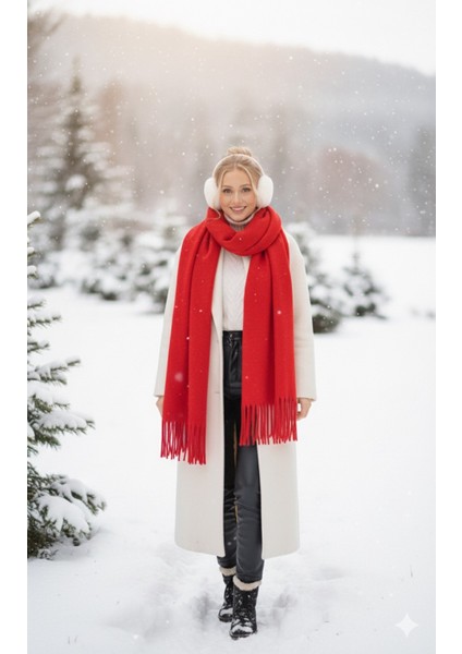 Puffy Düz Renk Yumuşak Şal Atkı