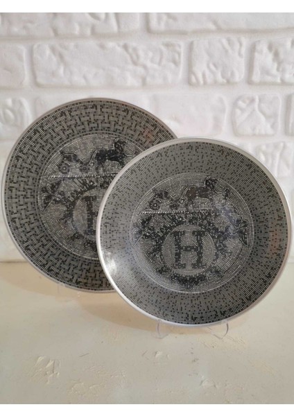 Truva Platın- 6 Kişilik Pasta ve Servis Tabağı Seti