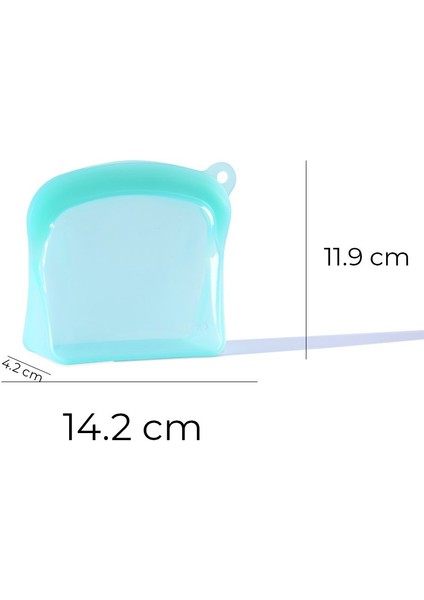 Sheer Hava Sızdırmaz Kilitli Silikon Saklama Torbası 300 ml | Yeşil fırsatları