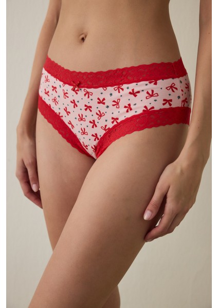 Gül Kurusu Comfy Cotton Bow Cheeky Hipster Külot