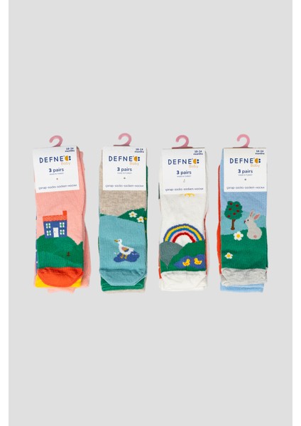 12 Çift Pamuklu & Desenli Kız Çocuk ve Bebek Soket Çorap indirimleri