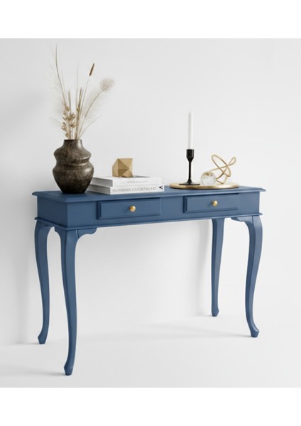 110 cm Masif Çekmeceli Lükens Mavi Dresuar fiyatları