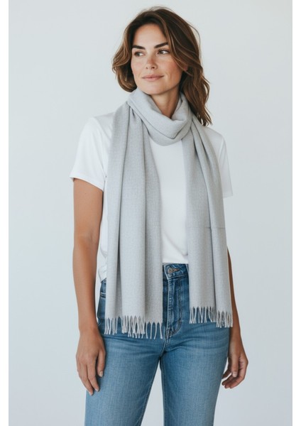 Kadın Kışlık Kaşmir Dokulu Şal Yumuşak ve Sıcak Atkı Modeli - Anne Şalı Örme