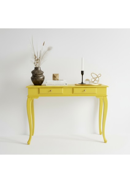 110 cm Masif Çekmeceli Lükens Sarı Dresuar modelleri