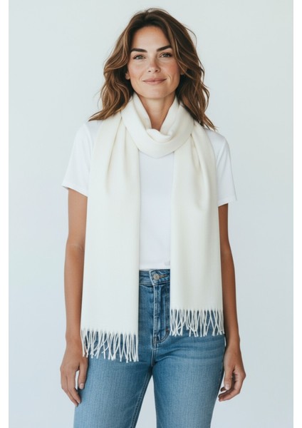 Kadın Kışlık Kaşmir Dokulu Şal Yumuşak ve Sıcak Atkı Modeli - Anne Şalı Örme