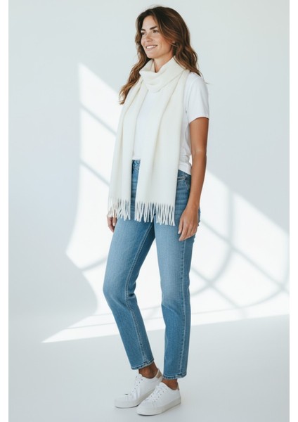 Kadın Kışlık Kaşmir Dokulu Şal Yumuşak ve Sıcak Atkı Modeli - Anne Şalı Örme modelleri