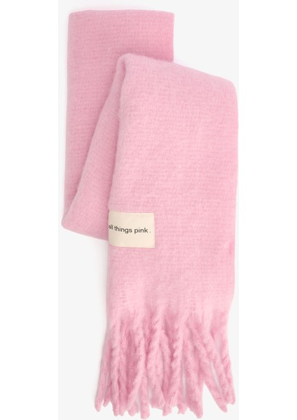 Şeker Pembe Pera Yumuşak Dokulu Atkı modelleri