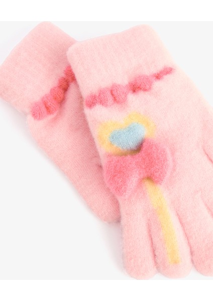 Pembe Kız Çocuk Candy Fiyonk Detaylı Eldiven fiyatları