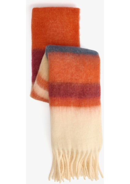 Renkli Alba Çizgili Yumuşak Dokulu Atkı fiyatları