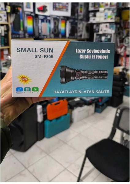 SM-F805 80W Lazer Odaklı Güçlü El Feneri