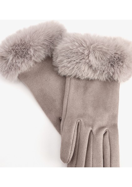 Gri Romina Suni Süet Eldiven fiyatları
