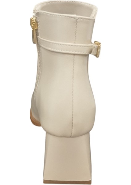 120861Z Küt Burun Fermuarlı Tokalı 6 cm Kalın Topuk Günlük Şık Kadın Bot fırsatları