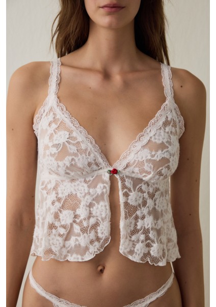 Açık Pembe Fluffy Lace Cami fiyatları