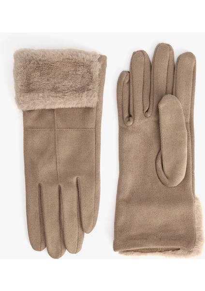 Bej Martina Suni Süet Eldiven