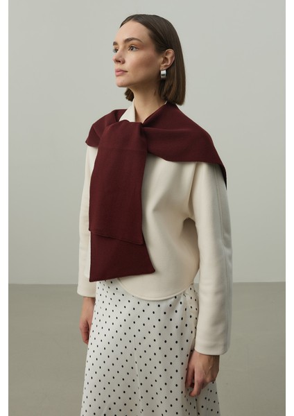 Kare Parçalı Atkı Koyu Bordo fırsatları