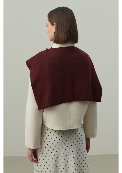 Kare Parçalı Atkı Koyu Bordo indirimleri