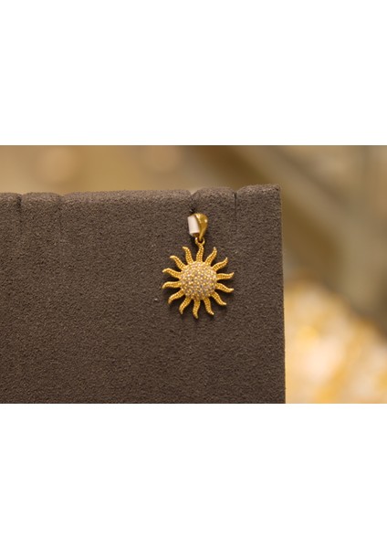 14 Ayar Altın Güneş Kolye Ucu