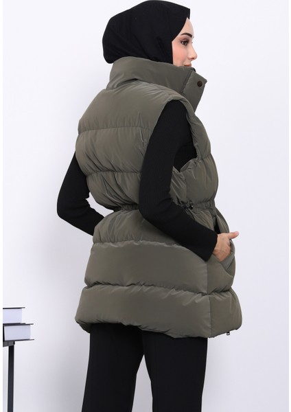 Haki Bel Lastikli Cepli Şişme Yelek fırsatları