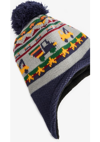 Erkek Çocuk Arabalı Çizgili Bere modelleri