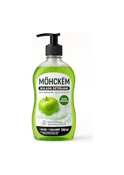 Bulaşık Deterjanı Elma Kokulu 500ML ( 15 Adet )
