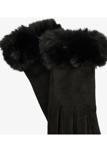 Siyah Romina Suni Süet Eldiven fiyatları