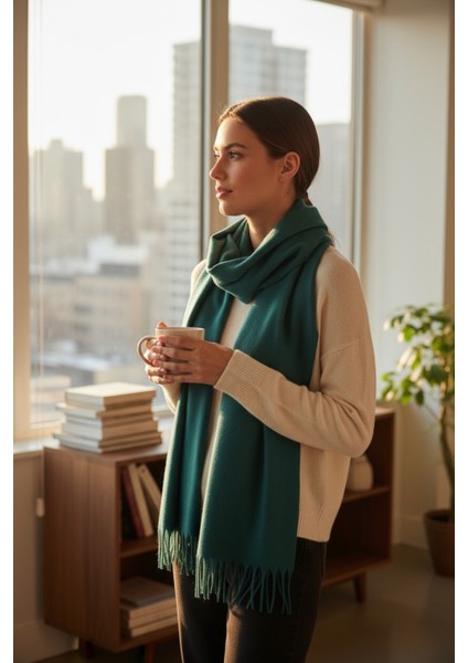 Kadın Kışlık Kaşmir Dokulu Şal Yumuşak ve Sıcak Atkı Modeli - Anne Şalı Örme indirimleri