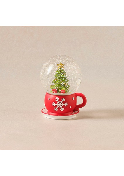 New Year Yılbaşı Coffee Cup Kar Küresi 9,5 x 8 x 11,5 cm