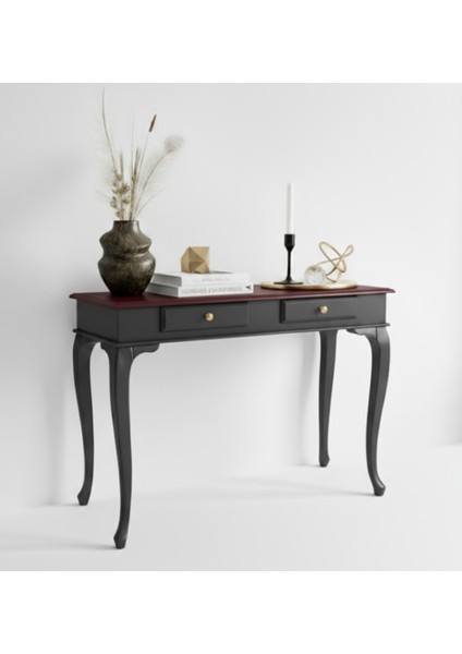 110 cm Masif Çekmeceli Lükens Antrasit Ceviz Dresuar fiyatları