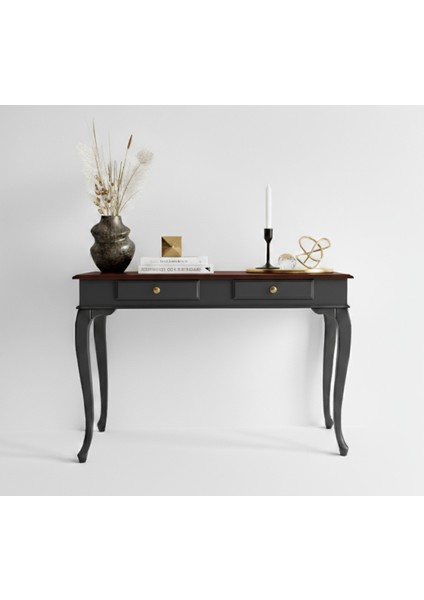 110 cm Masif Çekmeceli Lükens Antrasit Ceviz Dresuar modelleri