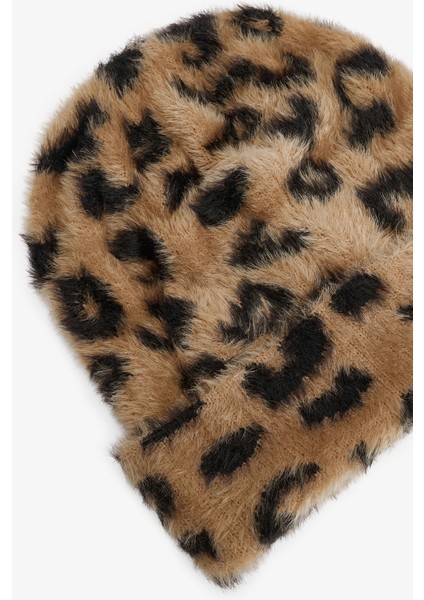 Leopar Desenli Yumuşak Dokulu Bere fiyatları