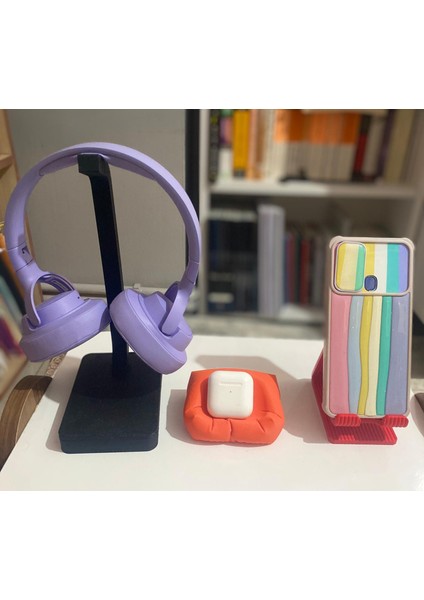 🎁 3’lü Masa Üstü Set – Kulaklık, Telefon ve Airpods Tutucu