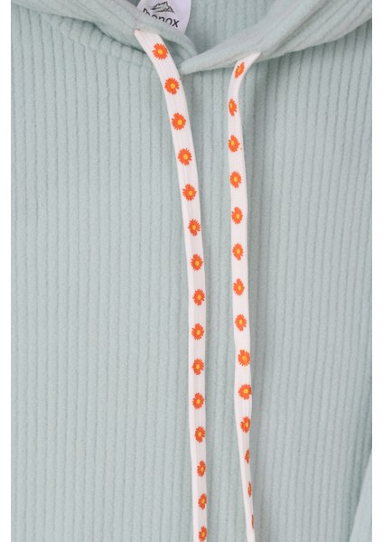 Kız Çocuk Çiçek Baskılı Ipli Şeritli Pantolon Fitilli Polar Takım fiyatları