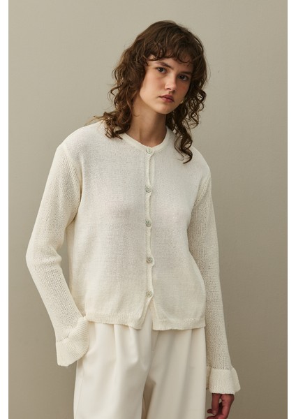 Pamuk Hırka Ekru modelleri