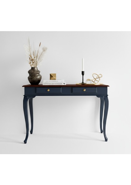 110 cm Masif Çekmeceli Lükens Lacivert Ceviz Dresuar modelleri