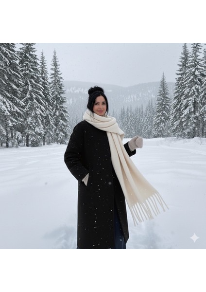Puffy Düz Renk Yumuşak Şal Atkı