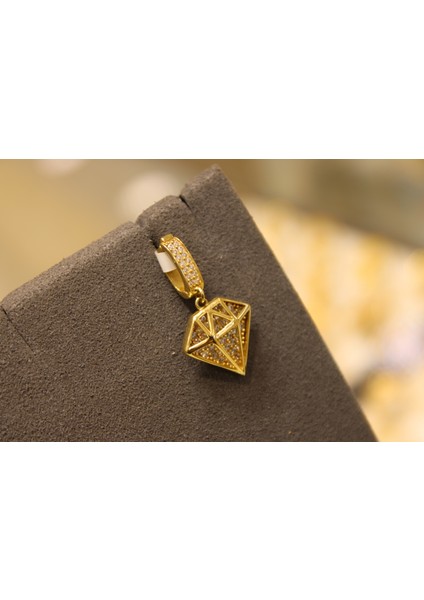 14 Ayar Altın Taşlı Kolye Ucu