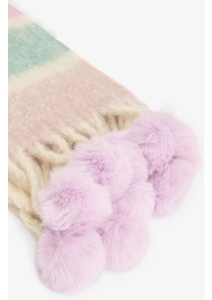 Renkli Lola Çizgili Yumuşak Dokulu Atkı modelleri