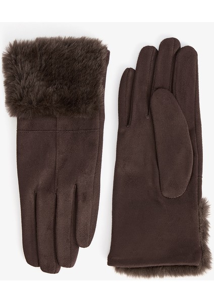 Kahverengi Martina Suni Süet Eldiven