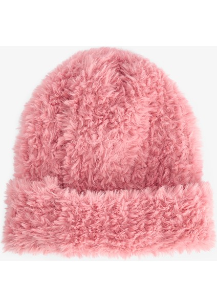 Şeker Pembe Sofia Yumuşak Dokulu Bere