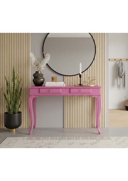 110 cm Masif Çekmeceli Lükens Pembe Dresuar