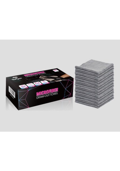 30’lu 220 Gsm Mikrofiber Çek-Çek Havlu – Lint-Free, Dayanıklı Temizlik Havlusu
