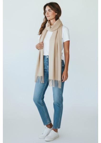 Kadın Kışlık Kaşmir Dokulu Şal Yumuşak ve Sıcak Atkı Modeli - Anne Şalı Örme modelleri