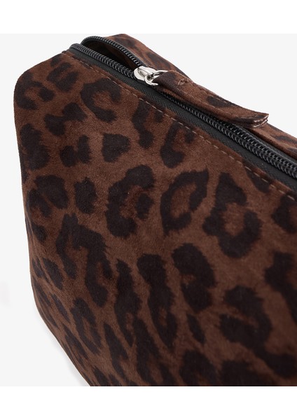 Kahverengi Leopar Desenli Makyaj Çantası fiyatları