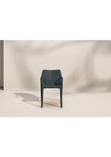 Hoka Plastik Sandalye Kolay Istiflenebilir Rahat Oturum Antrasit Basit Temizlenebilir modelleri