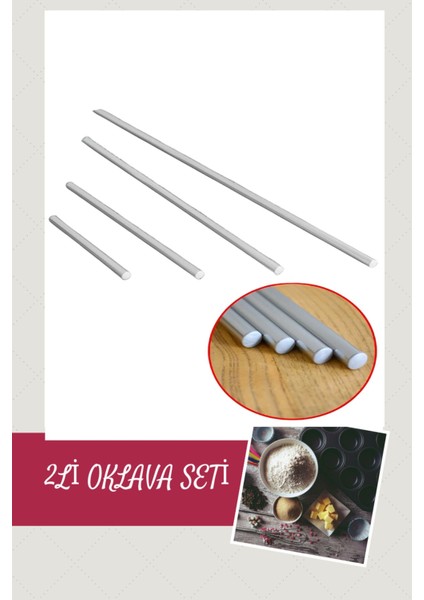 4'lü S Alüminyum Metal Oklava Seti Hamur Açma Aparatı Sofra & Mutfak Araç Paslanmaz (29-49-74-99 Cm)